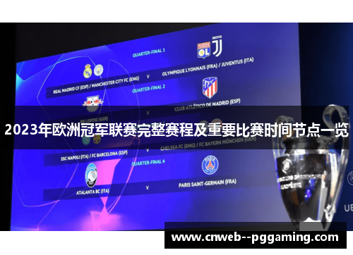 2023年欧洲冠军联赛完整赛程及重要比赛时间节点一览
