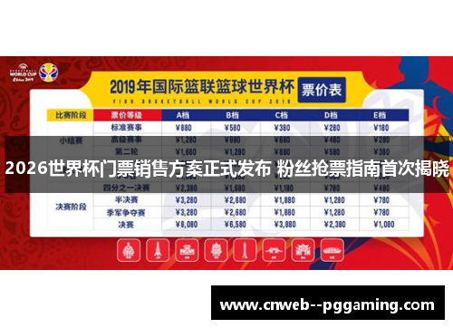 2026世界杯门票销售方案正式发布 粉丝抢票指南首次揭晓
